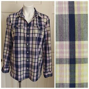 Tommy Hilfiger plaid roll-tab button-down shirt sz XL